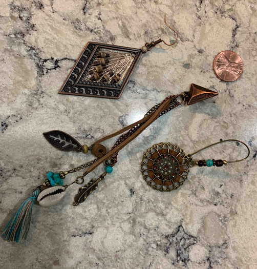 3 Set Vintage Boho Tassel Pendant Earring - 2