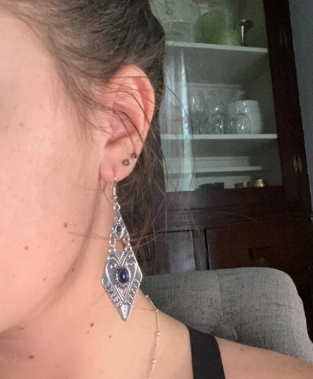 Southwestern Style Diamond Earrings