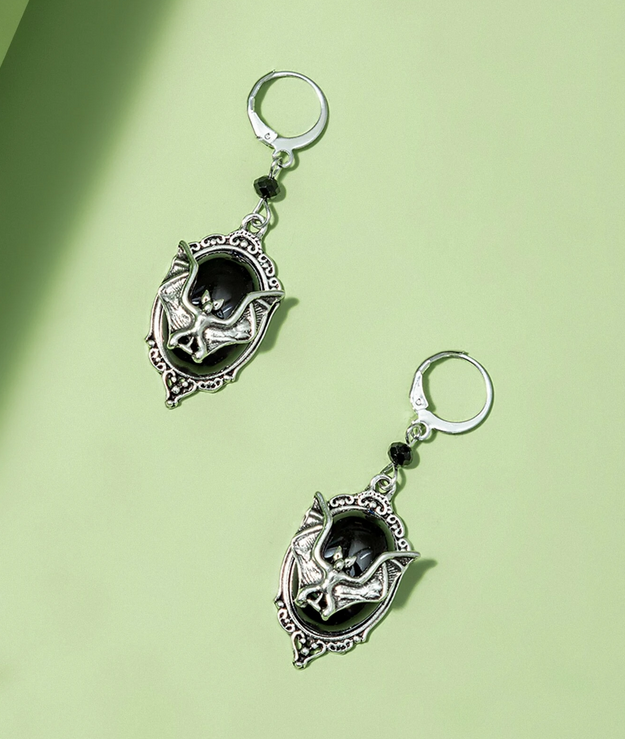 Goth Vampire Bat Earrings