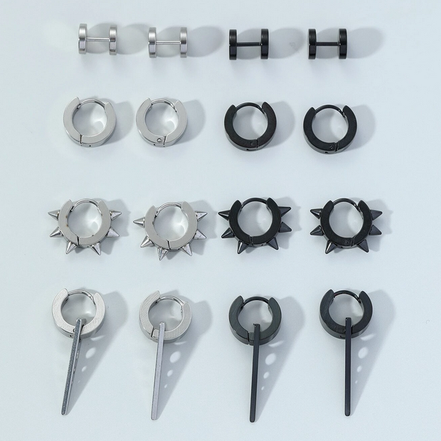 Punk / Goth 8 Set Earrings