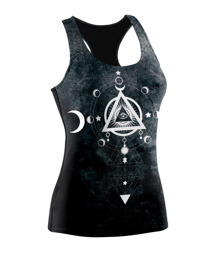 Wicca Symbols Backless Tank Top
