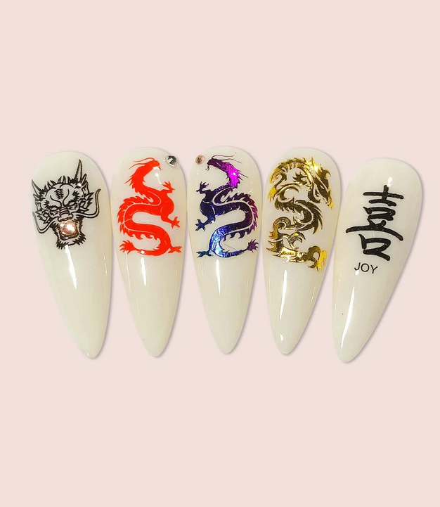 Chinese Symbols Finger Nial Art (4 sheets)