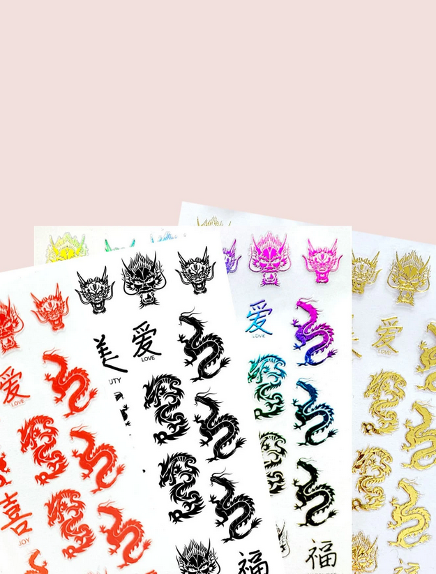 Chinese Symbols Finger Nial Art (4 sheets)