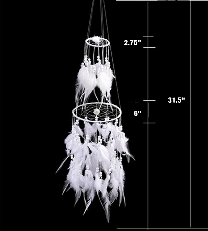 Hanging White Dreamcatcher (Dream Catcher)