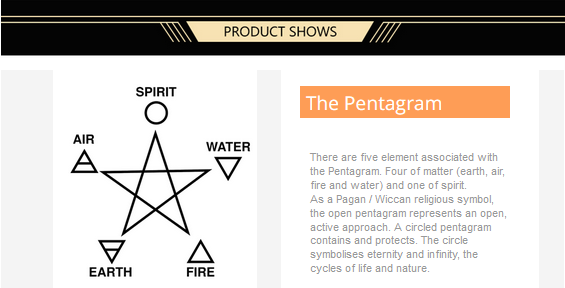 Wicca Pentagram Eternity / Infinity Pagan Religious Symbol Necklace