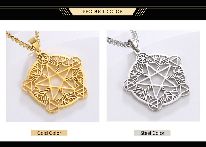 Wicca Pentagram Eternity / Infinity Pagan Religious Symbol Necklace