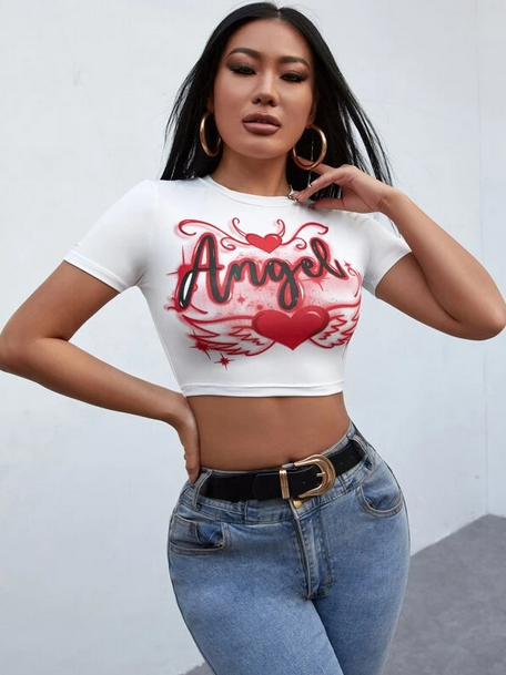 Bad Angel Crop Tee
