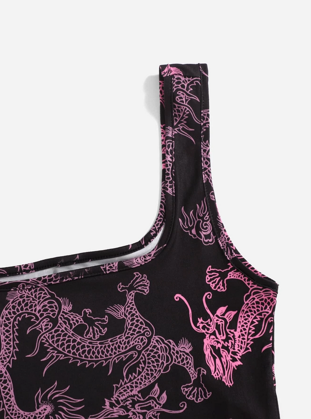 Chinese Dragon Crop Tee / Tank