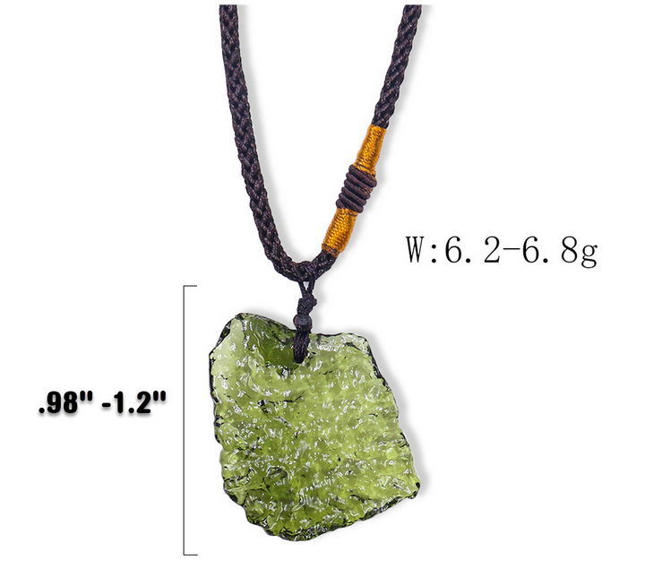 Natural Czech Moldavite Meteorite Pendant