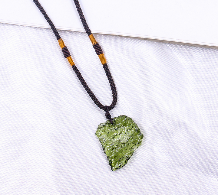 Natural Czech Moldavite Meteorite Pendant
