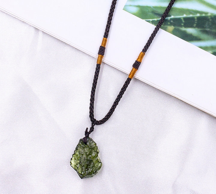 Natural Czech Moldavite Meteorite Pendant