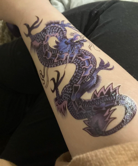 Chinese Dragon Henna Temporary Tattoo