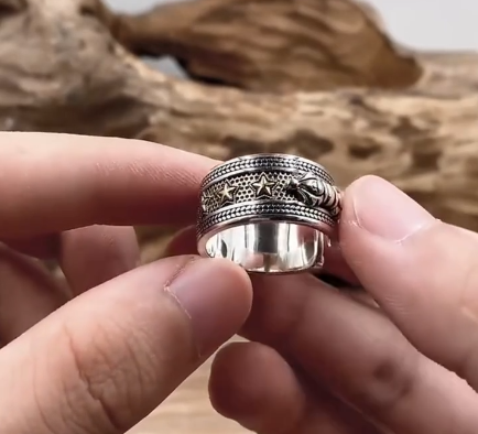 Star Studded Sterling Sliver Ring