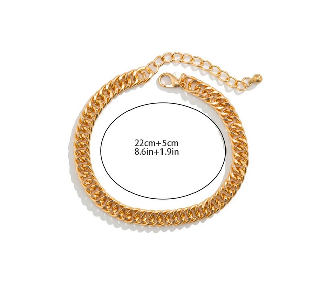 Minimalist Gold Cuban Chain Anklet