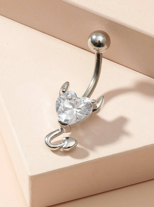 Devilish Heart Naval Belly Ring