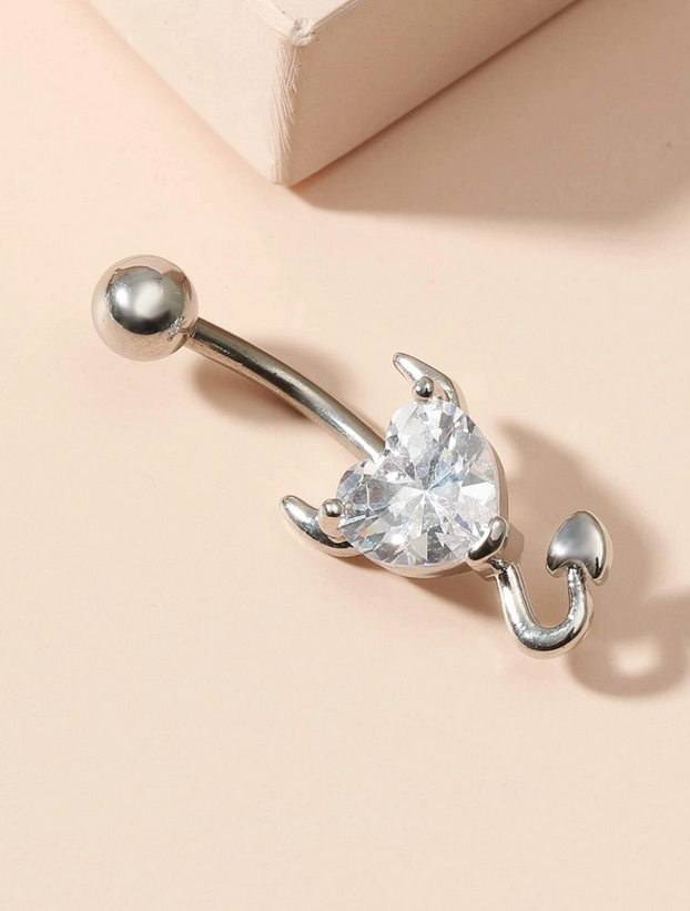 Devilish Heart Naval Belly Ring