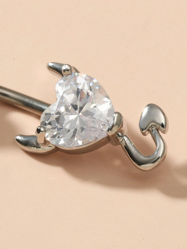 Devilish Heart Naval Belly Ring