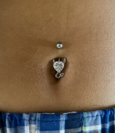 Devilish Heart Naval Belly Ring