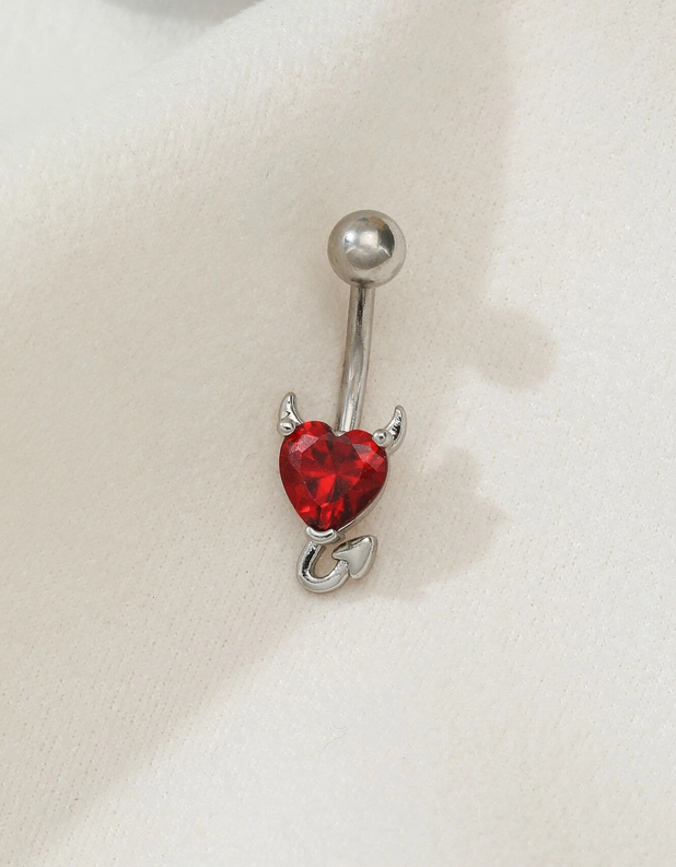 Devilish Heart Naval Belly Ring