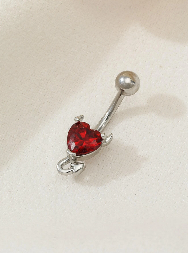 Devilish Heart Naval Belly Ring