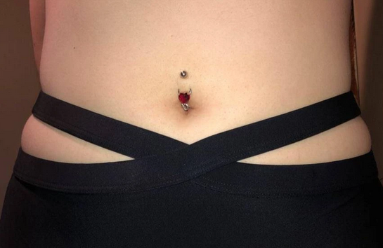 Devilish Heart Naval Belly Ring