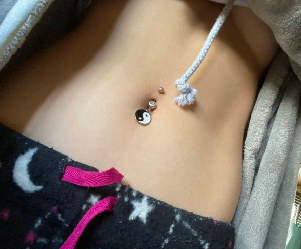 Yin & Yang Naval Belly Ring