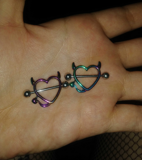 Devilish Heart Nipple Ring (Set of 2)