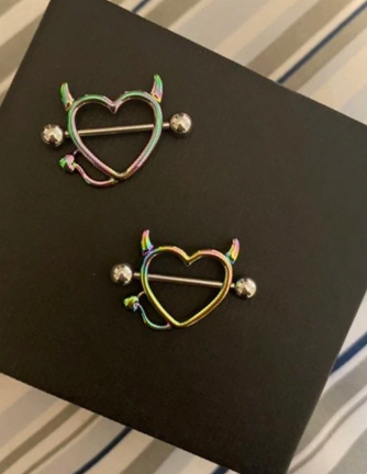 Devilish Heart Nipple Ring (Set of 2)