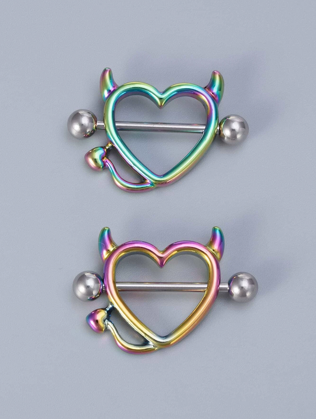 Devilish Heart Nipple Ring (Set of 2)