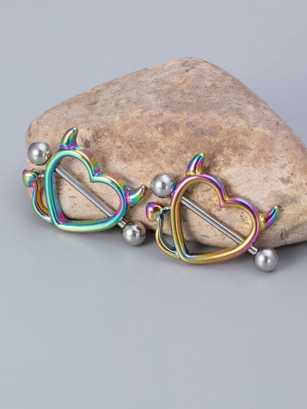 Devilish Heart Nipple Ring (Set of 2)