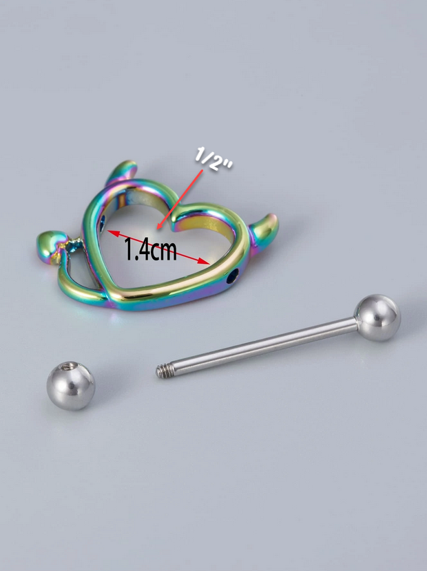 Devilish Heart Nipple Ring (Set of 2)