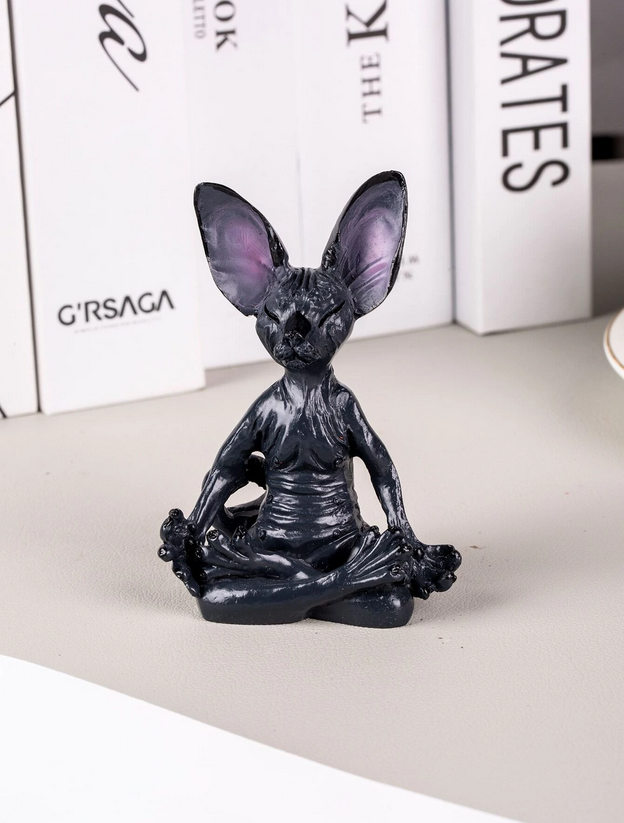 Buddha Cat 2 Resin Figure