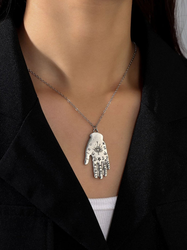 Hamsa Symbol Necklace (Gold or Silver)