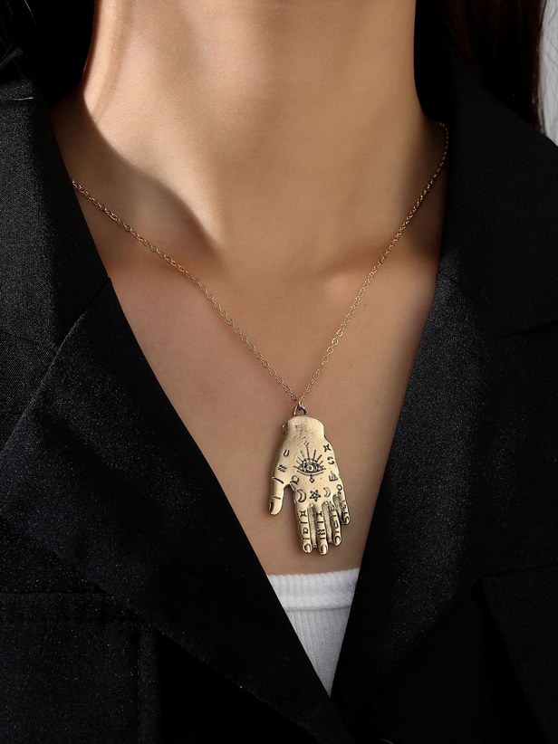 Hamsa Symbol Necklace (Gold or Silver)
