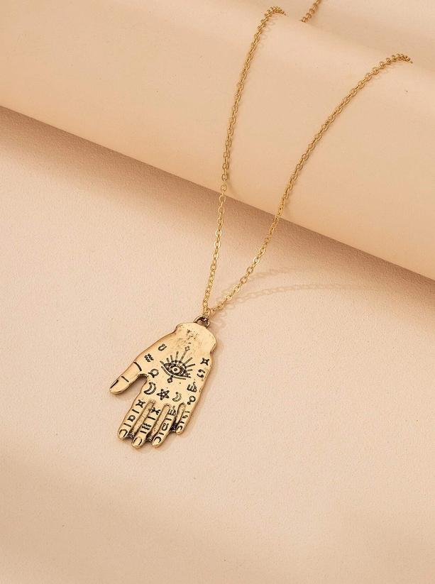 Hamsa Symbol Necklace (Gold or Silver)