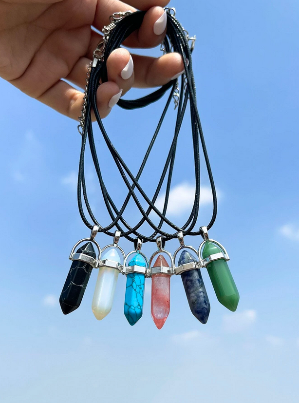 Geometric Bullet Rope Necklace 6 pcs.