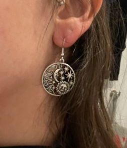 Celestial Star Sun Moon Dangle Earrings