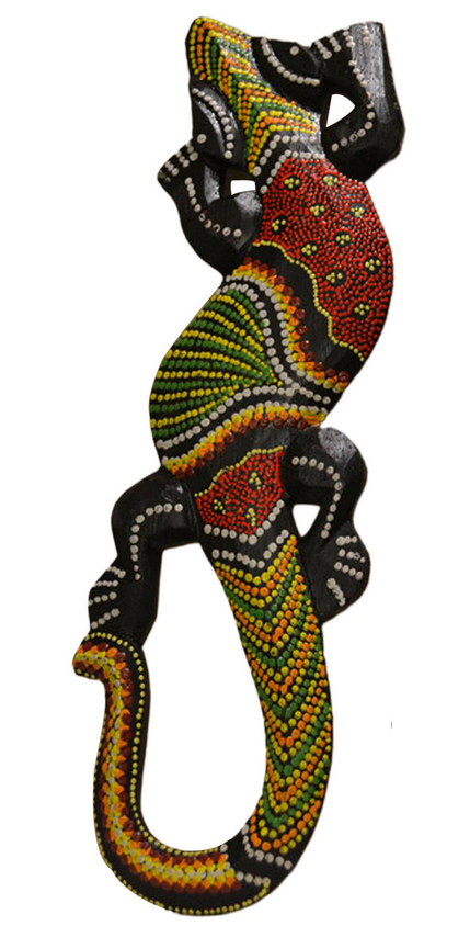 Handmade 12" Wood Wall Gecko