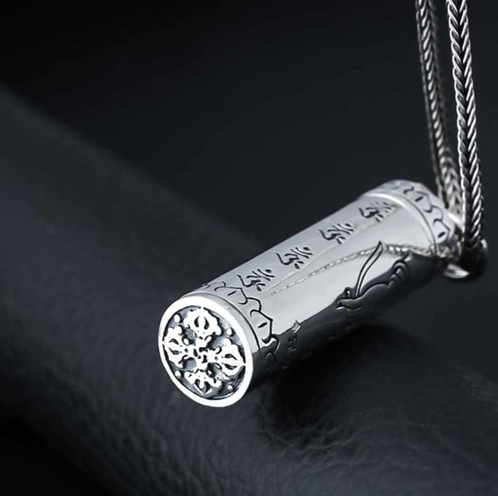 Sutra Shurangama Mantra Pendant W/Scroll
