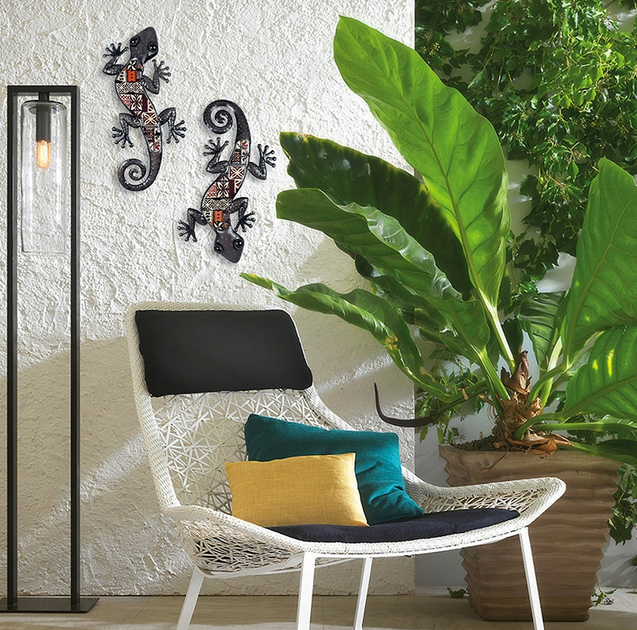 12" Metal Wall Gecko (set of two)