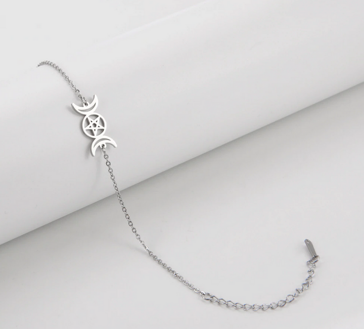 Triple Moon Wicca Goddess Bracelet