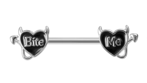 Devilish Bite Me Nipple Ring