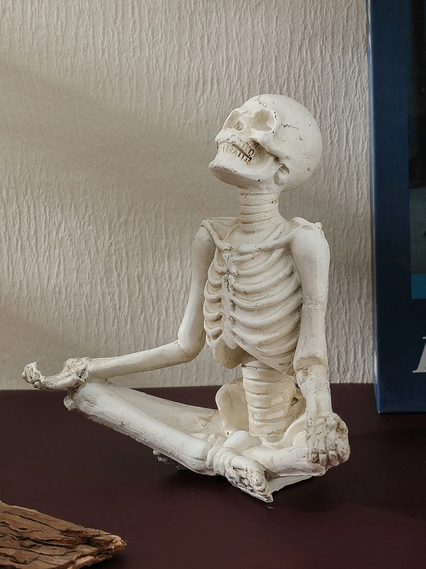 Meditating Skeleton For Garden or Shelf
