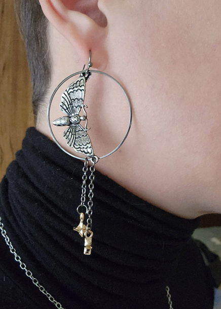 Wicca Moth Inspired Earrings