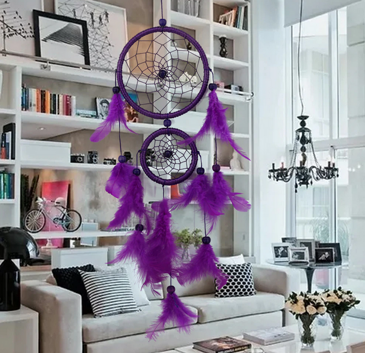 Purple Feather Dreamcatcher Type B - Handmade