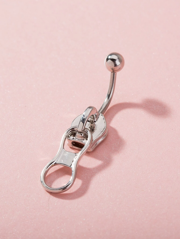 Zipper Naval Belly Ring