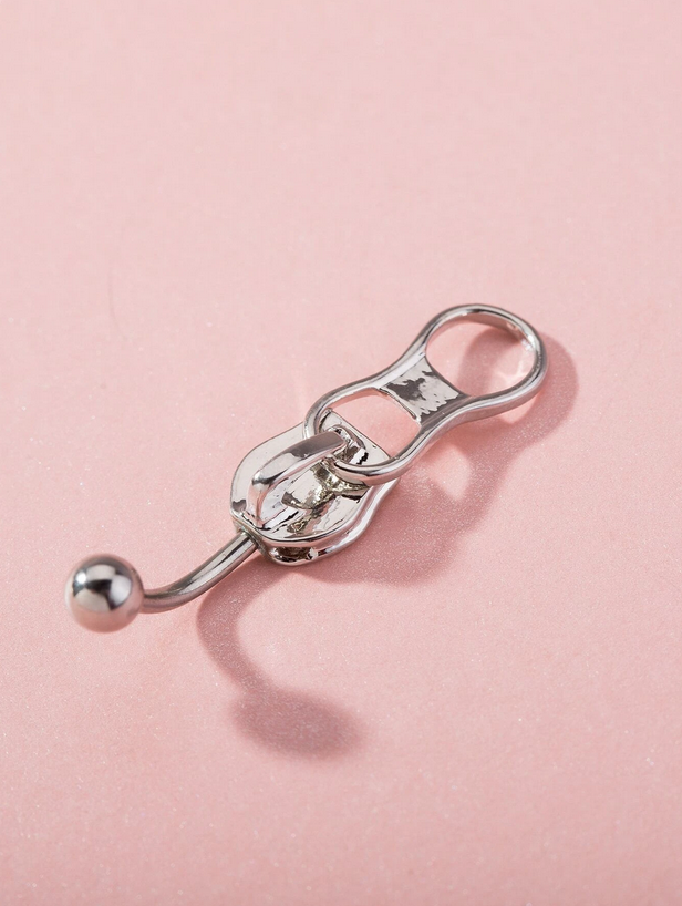 Zipper Naval Belly Ring