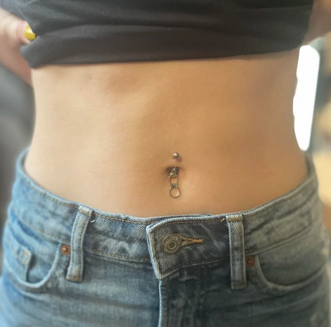 Zipper Naval Belly Ring