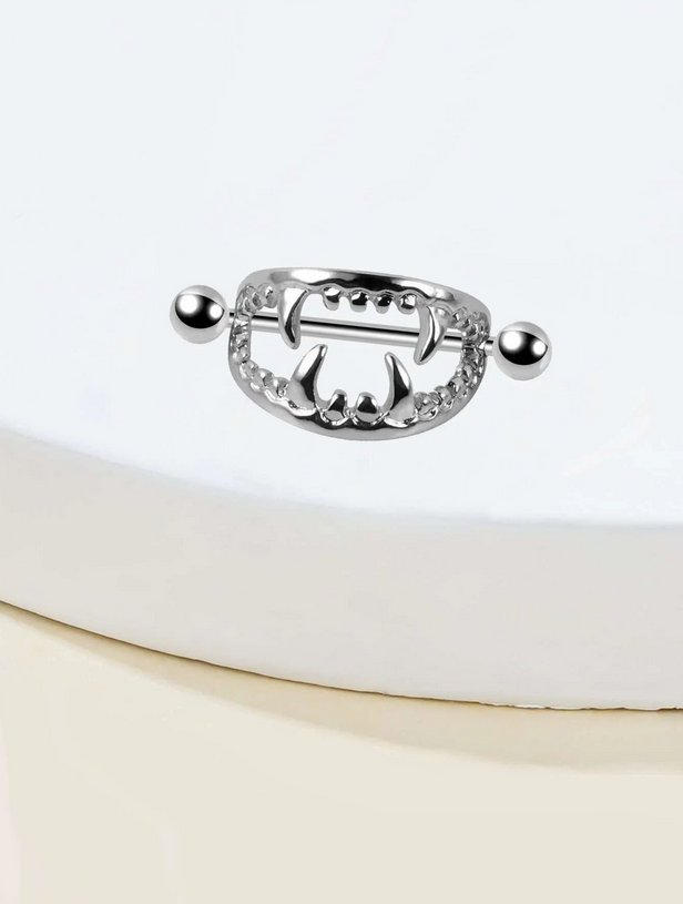 Vampire Teeth Nipple Ring