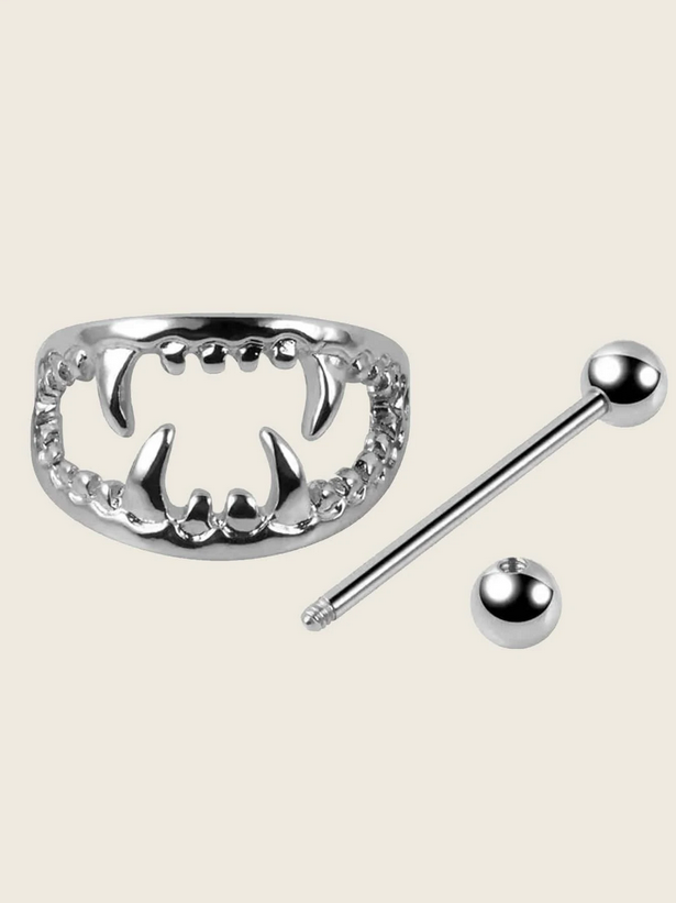 Vampire Teeth Nipple Ring